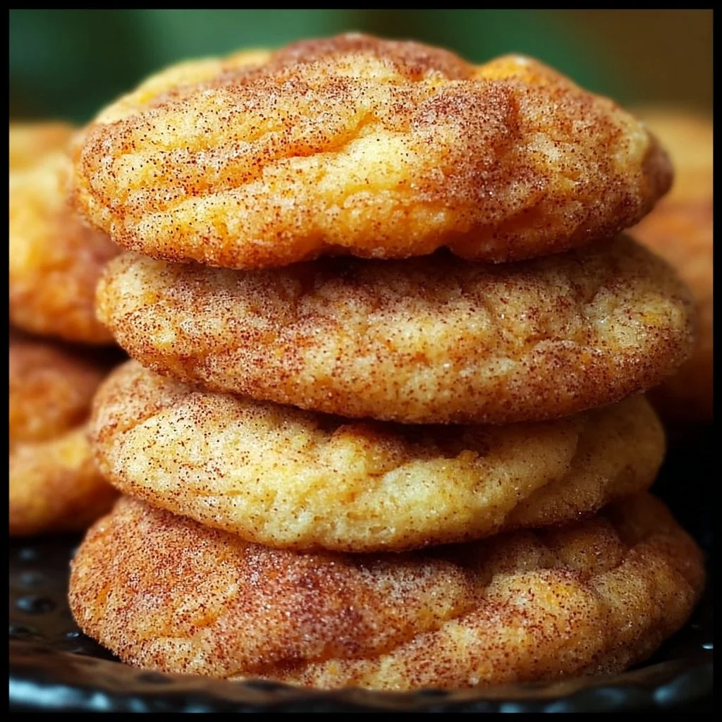 Delicious Peach Snickerdoodle cookies fresh out of the oven