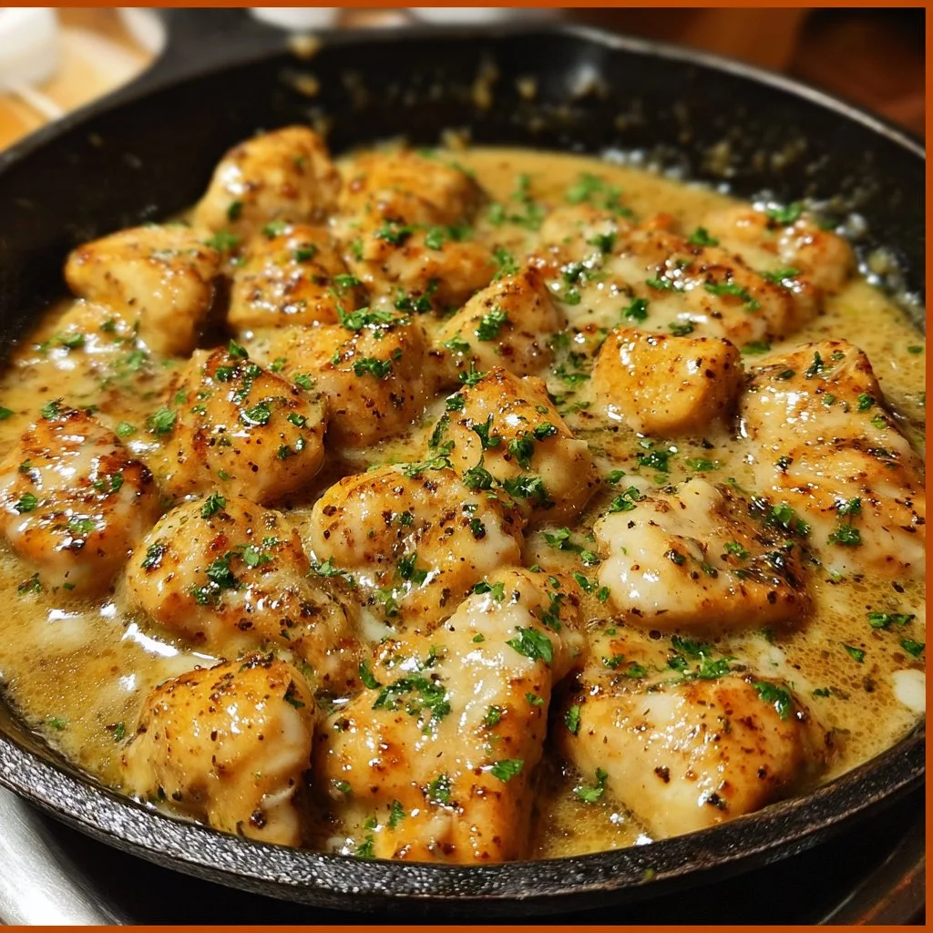 Texas Roadhouse Butter Chicken Skillet served with spices and herbs